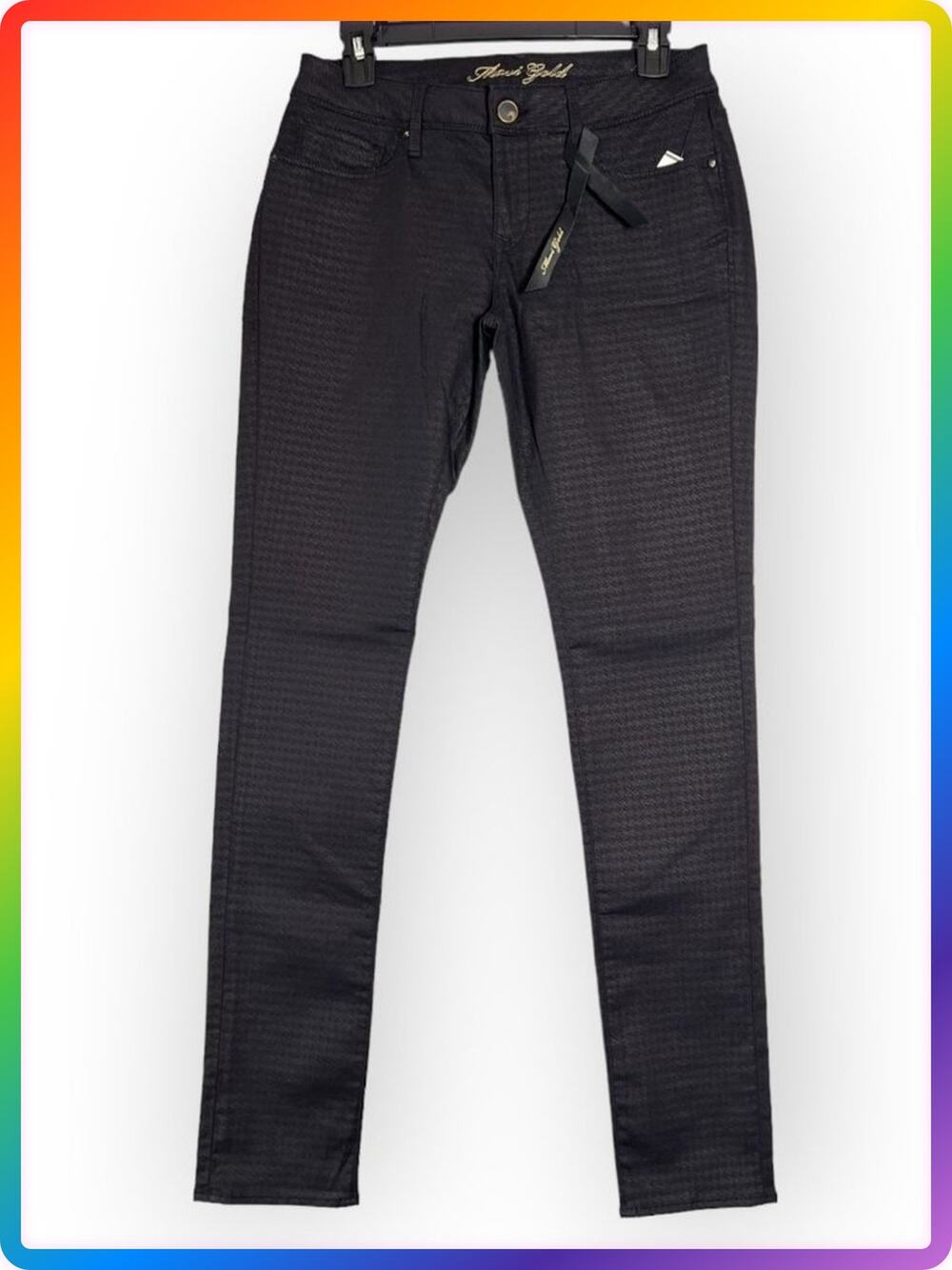 Mavi Gold Alexa Skinny Jeans SIZE 27x33 Black Houndstooth Mid Rise Stretch